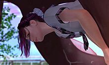 فتاة مدرسية آسيوية تتناك في مجاري بتقنية هنتاي ثلاثية الأبعاد